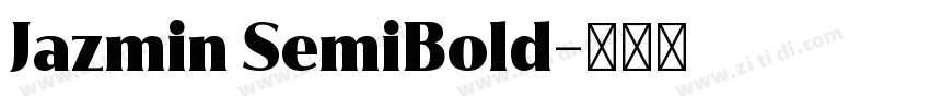 Jazmin SemiBold字体转换